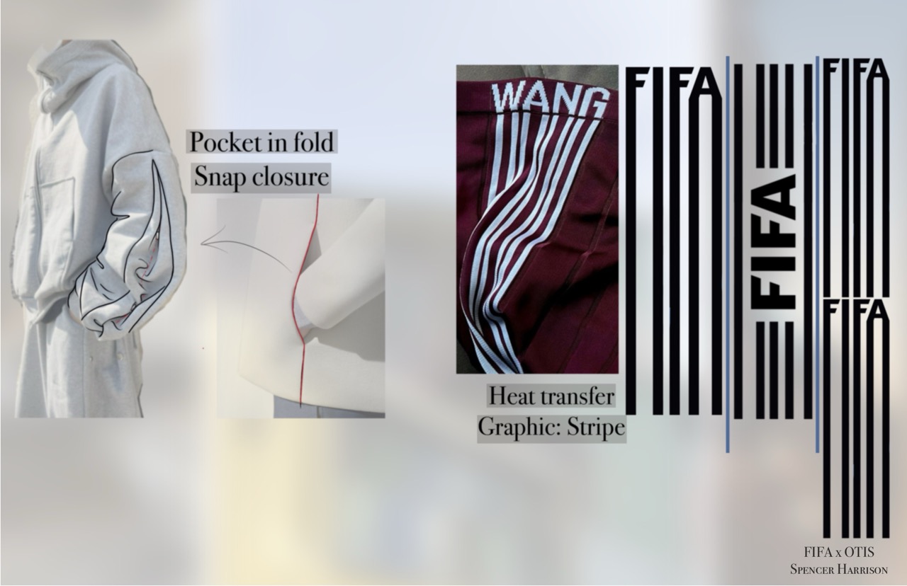 Detail swipes: pocket fold, snap, FIFA stripe